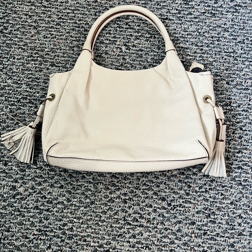 Kate Spade Cream Tassel Bag